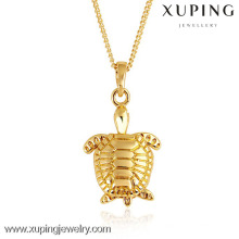 31059-Xuping exquisito colgante de joyería de oro tortuga encanto